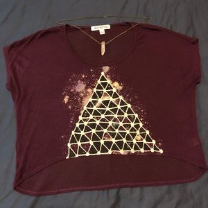 Purple Pyramid Hi-Lo Crop Top
